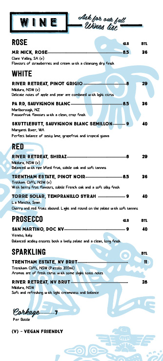 Mexican Kitchen Menu in Fremantle